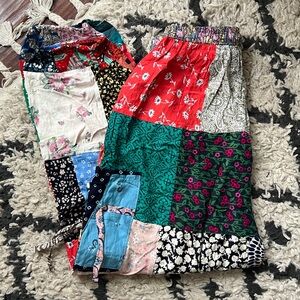 Colorful Patchwork Cargo Pants S-L New!